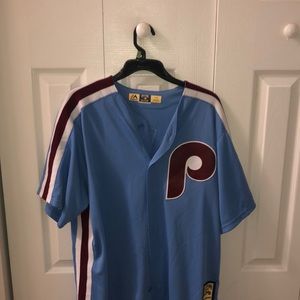 Majestic, Cooperstown collection, adult large Bryce Harper jersey - powder blue